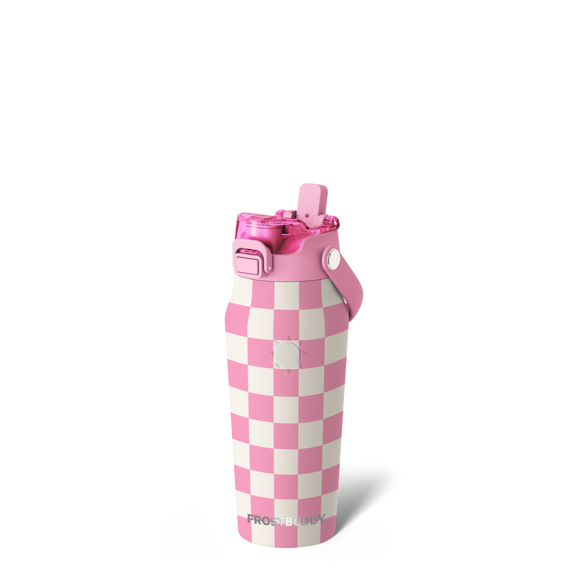 Bottle 16oz Pink Checkered